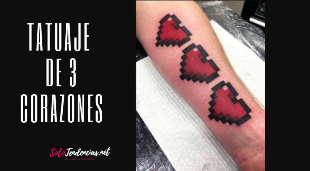 Tatuaje de tres corazones