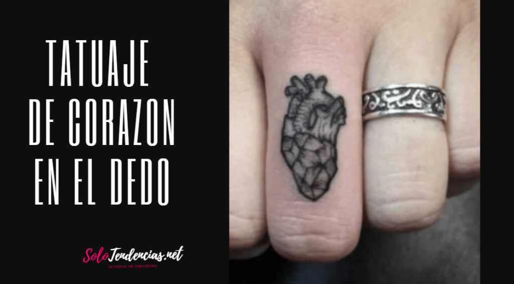 Tatuaje del corazón del dedo