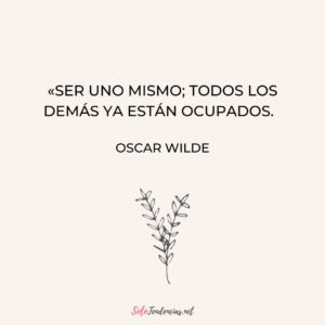 Tarjeta con cita de Oscar Wilde
