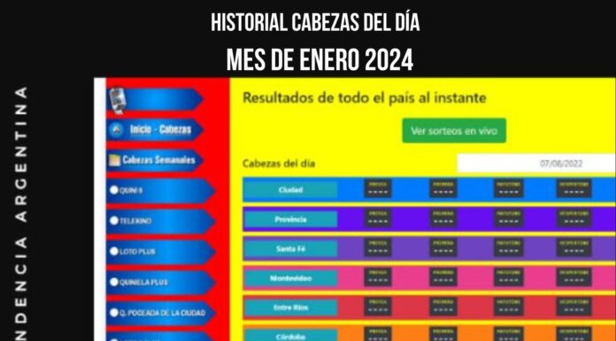 HISTORIAL CABEZAS DEL DÍA MES DE ENERO 2024